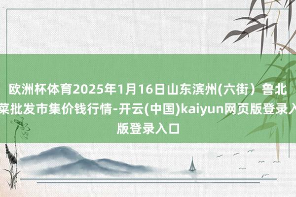 欧洲杯体育2025年1月16日山东滨州(六街）鲁北蔬菜批发市集价钱行情-开云(中国)kaiyun网页版登录入口