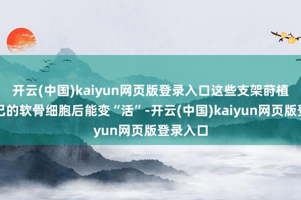 开云(中国)kaiyun网页版登录入口这些支架莳植患者自己的软骨细胞后能变“活”-开云(中国)kaiyun网页版登录入口