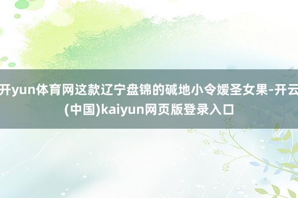 开yun体育网这款辽宁盘锦的碱地小令嫒圣女果-开云(中国)kaiyun网页版登录入口