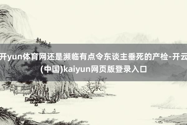 开yun体育网还是濒临有点令东谈主垂死的产检-开云(中国)kaiyun网页版登录入口